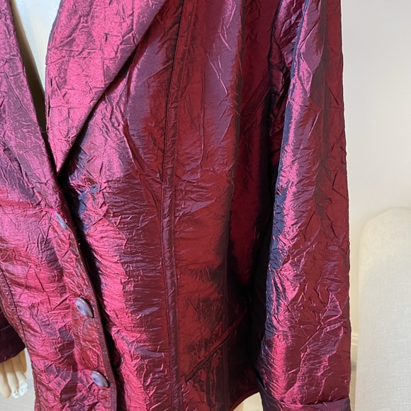 Chico’s Wine Metallic NEW Blazer Sz 16 - Picture 10 of 10